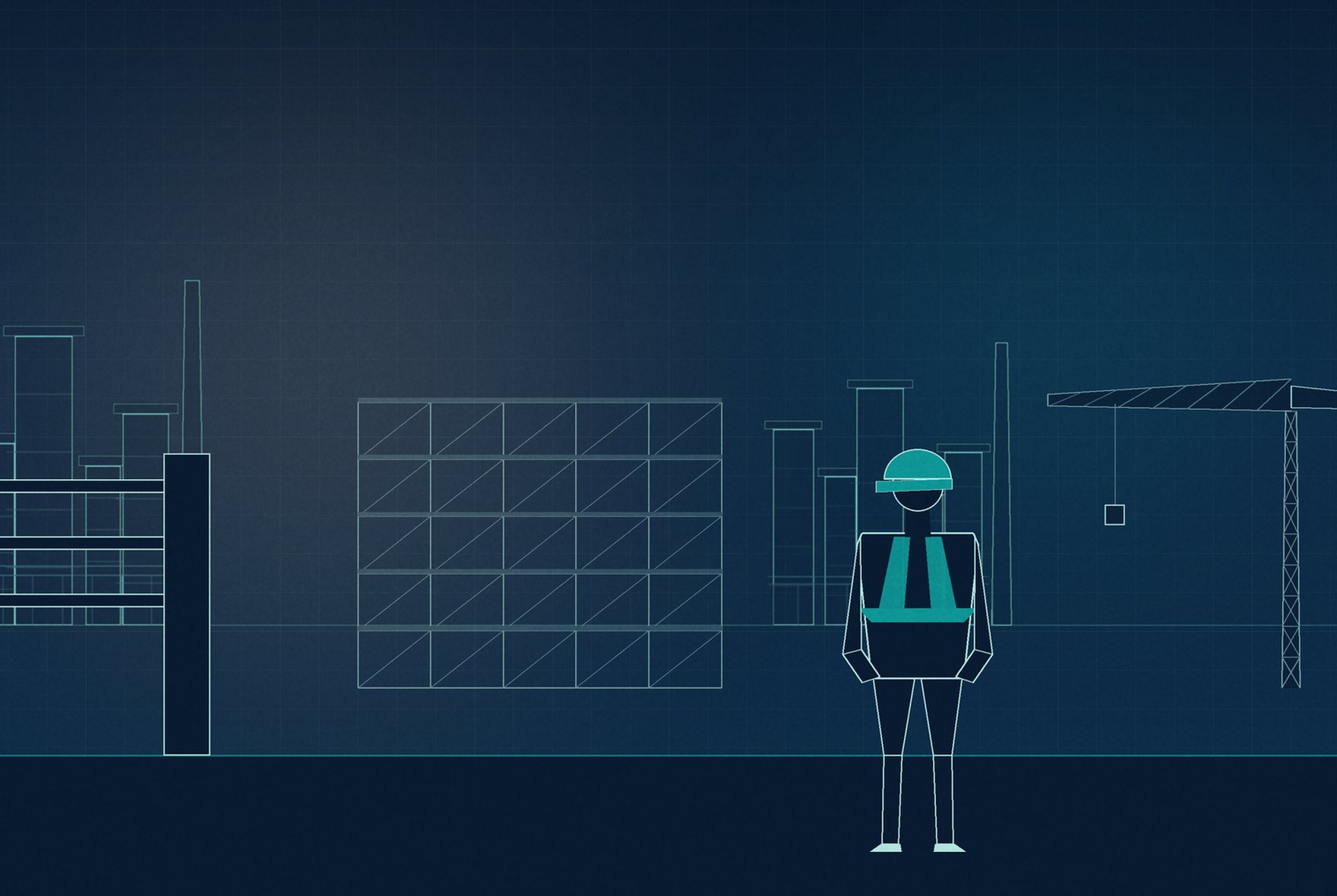 Procesinstallatie met leidingwerk, steigers en een hijskraan tijdens een onderhoudsstop